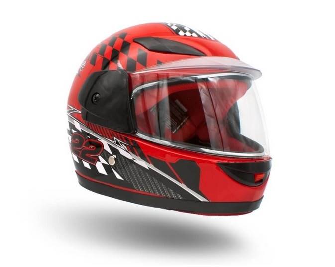 KASK DZIECIĘCY PEŁNY 501 CZERWONY • Rozmiar: XL