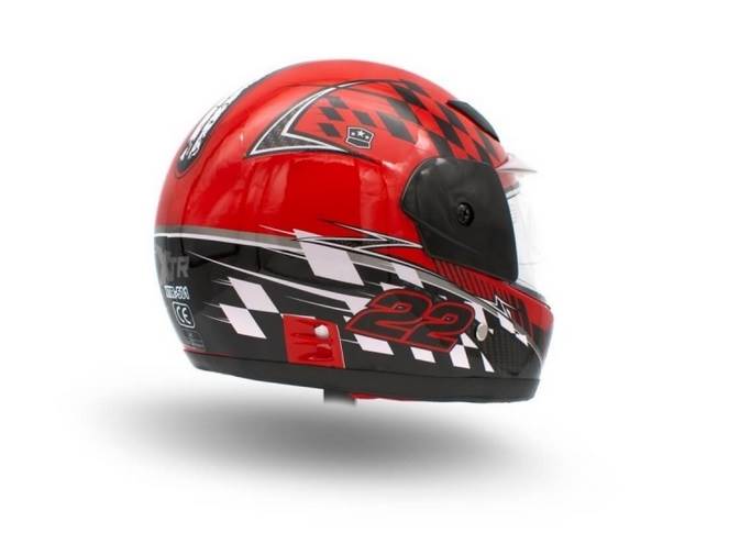 KASK DZIECIĘCY PEŁNY 501 CZERWONY • Rozmiar: XL