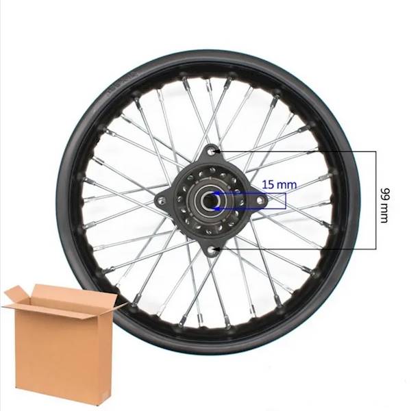 KOŁO FELGA/RAFKA CROSS TYŁ 12'' 110-125CC 15FI