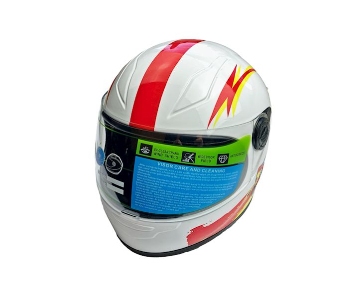 KASK DZIECIĘCY AUTA BIAŁY