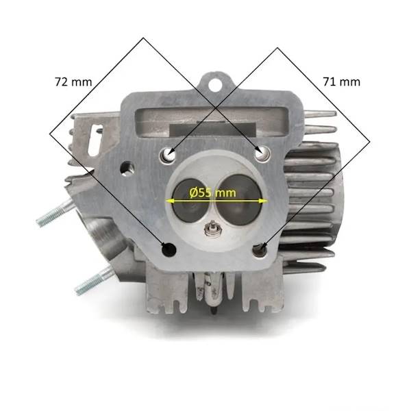 GŁOWICA CYLINDRA 125CC  54MM KPL.