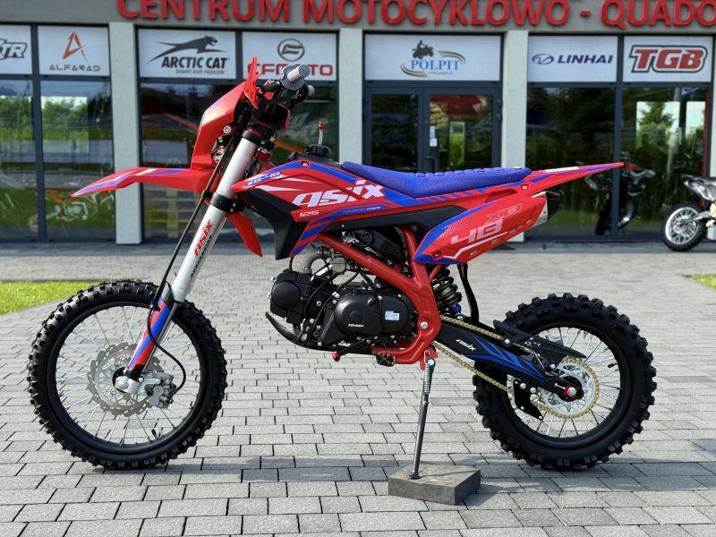 CROSS ASIX XB48 125CC 17/14 E-START • Kolor: Czerwono/niebieski • Rodzaj skrzyni: Manualna