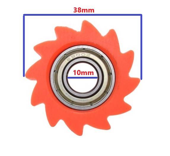 ROLKA NAPINACZA ŁAŃCUCHA NAPĘDOWEGO 38 MM POMARAŃCZOWA