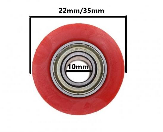 ROLKA NAPINACZA ŁAŃCUCHA NAPĘDOWEGO 22MM CZERWONA