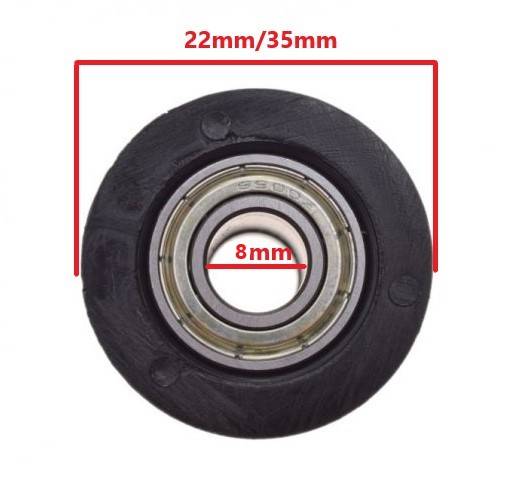 ROLKA NAPINACZA ŁAŃCUCHA NAPĘDOWEGO 22 MM CZARNA