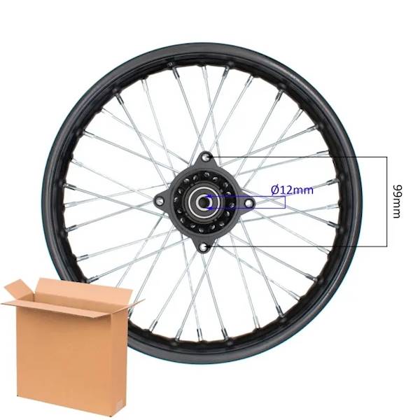 KOŁO FELGA/RAFKA CROSS PRZÓD 14" 110 - 125CC