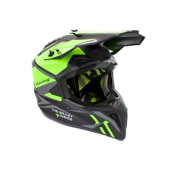 KASK JUNIOR CROSS 127 CZARNO-ŻÓŁTY • Rozmiar: M