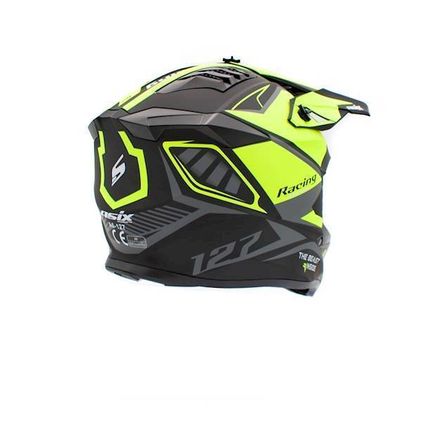 KASK JUNIOR CROSS 127 CZARNO-ŻÓŁTY • Rozmiar: XL