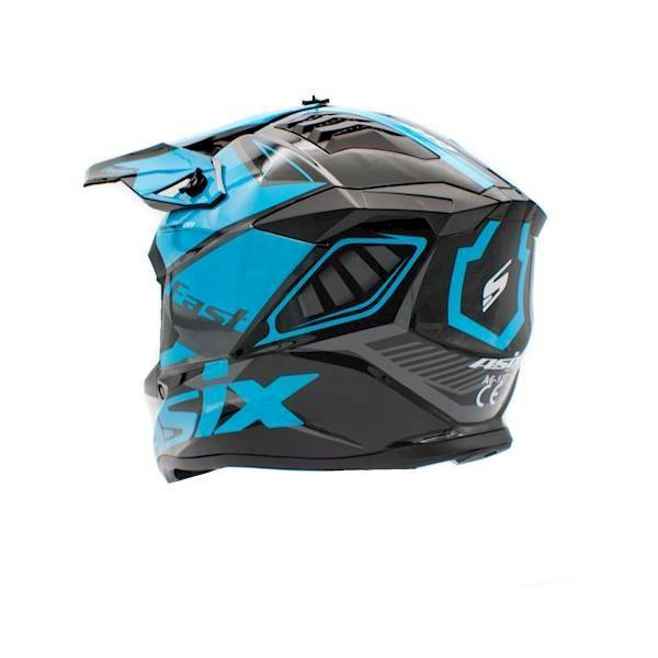 KASK JUNIOR CROSS 127 TURKUSOWY • Rozmiar: L