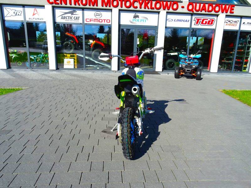CROSS ASIX XB28 E-START 14/12 110CC • Kolor: Niebiesko/limonkowy