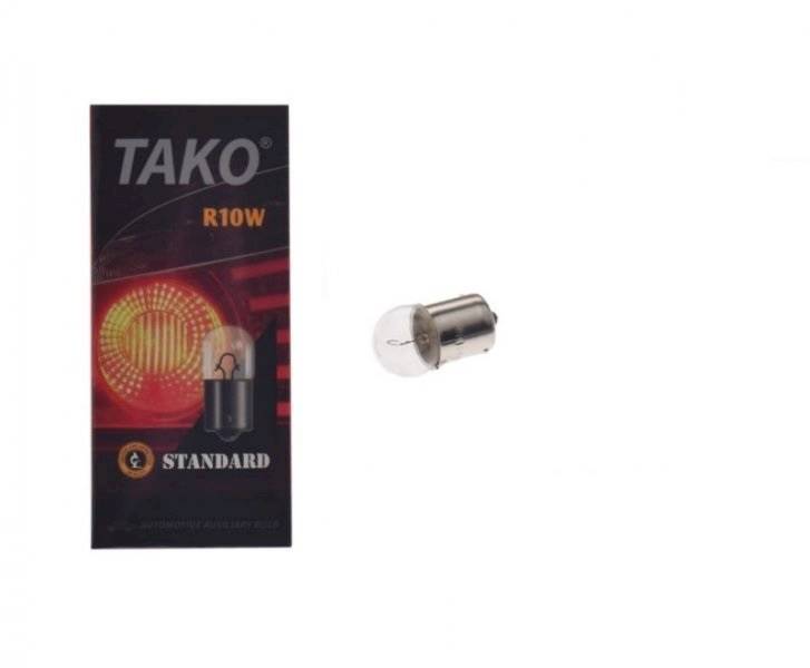 ŻARÓWKA 12V 10W R10W BA15S TAKO