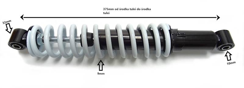 AMORTYZATOR PRZÓD 37,5CM ATV 200-250CC BIAŁY