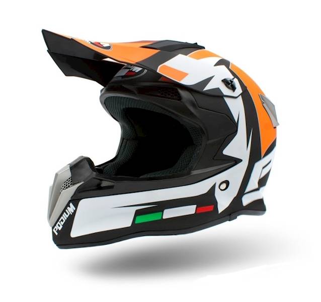 KASK SENIOR CROSS 188 POMARAŃCZOWY L