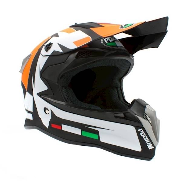 KASK SENIOR CROSS 188 POMARAŃCZOWY L