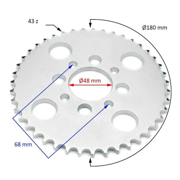 ZĘBATKA TYŁ 428H 43Z 48MM