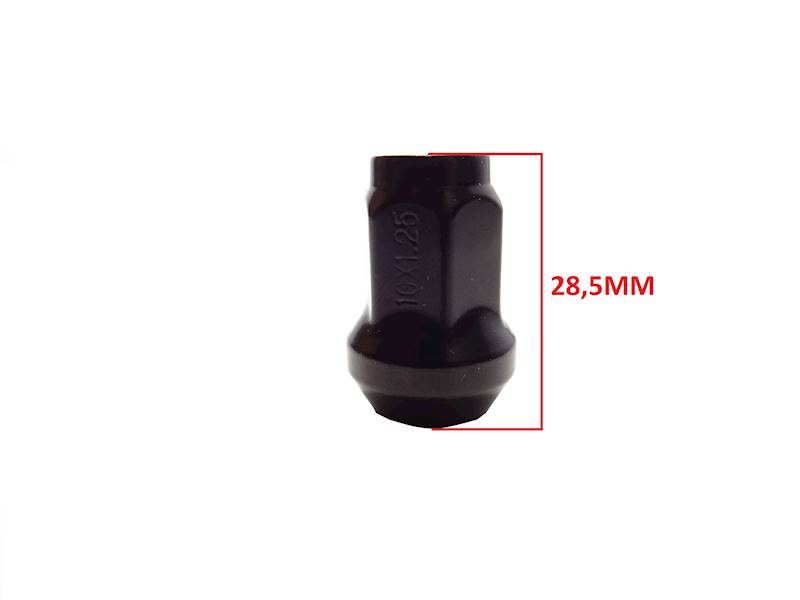 NAKRĘTKA KOŁA STOŻEK CZARNA DO ALUFELG M10x1,25 