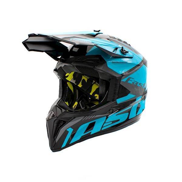 KASK JUNIOR CROSS 127 TURKUSOWY • Rozmiar: S