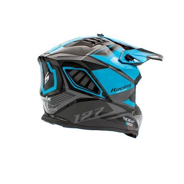 KASK JUNIOR CROSS 127 TURKUSOWY • Rozmiar: S