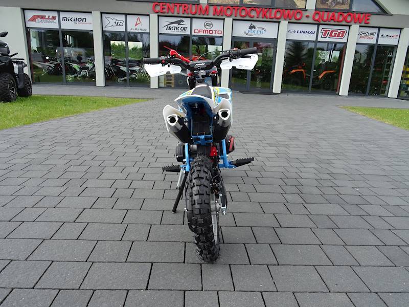 MINI CROSS ASIX 706 50CC 10/10 2T E-ST • Rodzaj skrzyni: Automat • Kolor: Biało/niebieski
