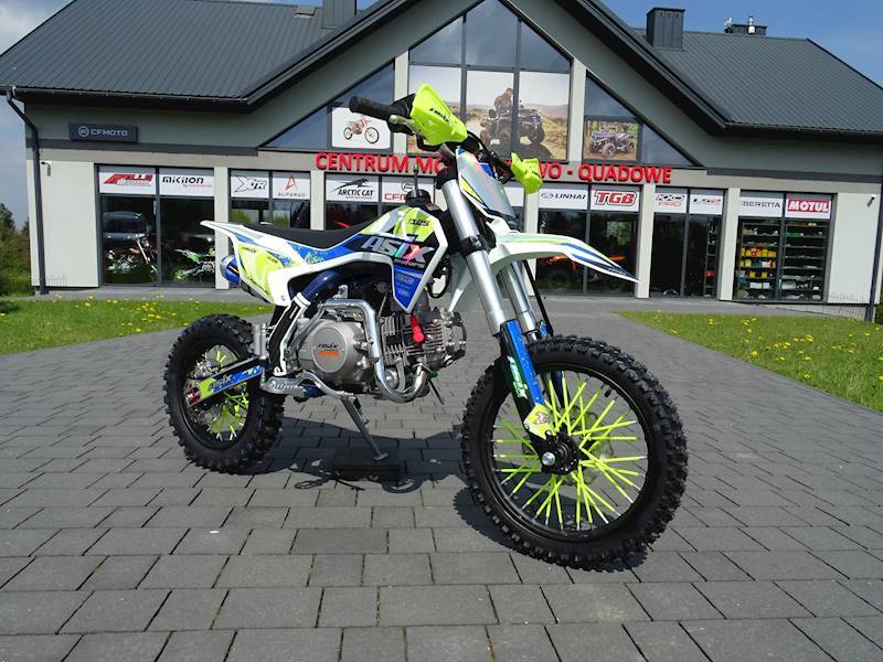 CROSS ASIX XB27 14/12 125 CC MAN E-START • Pojemność: 125cm3 • Kolor: Limonkowo/niebieski