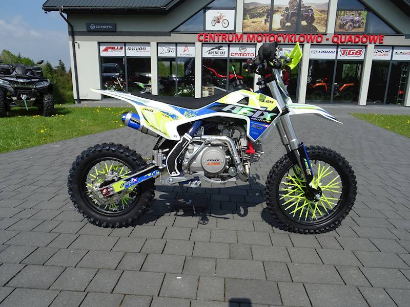 CROSS ASIX XB27 14/12 125 CC MAN E-START • Pojemność: 125cm3 • Kolor: Limonkowo/niebieski