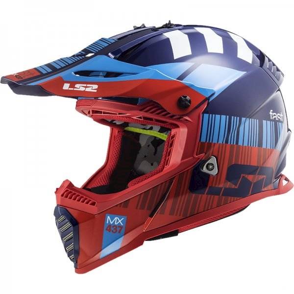 KASK LS2 MX437 FAST EVO XCODE RED BLUE XL