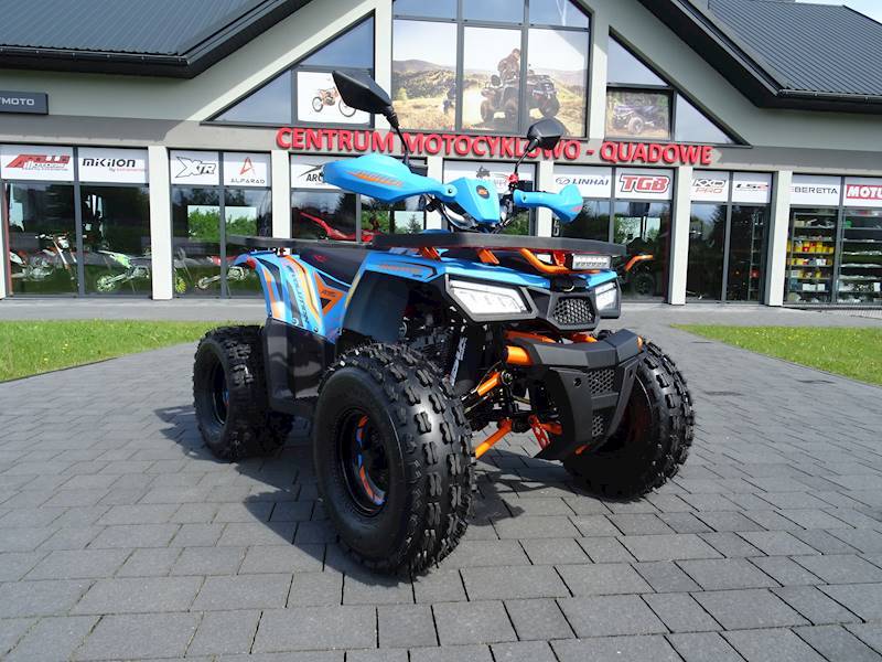 QUAD ASIX HUNTER 125CC 8" 1+1 NIEBIESKO-POMARAŃCZOWY • QUAD ASIX HUNTER 125CC 8" 1+1 • Kolor: Niebieski