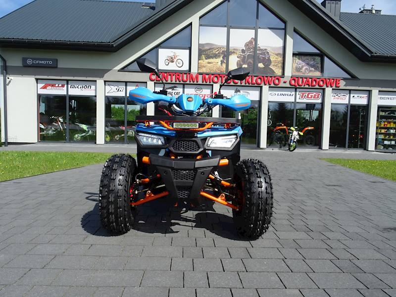 QUAD ASIX HUNTER 125CC 8" 1+1 NIEBIESKO-POMARAŃCZOWY • QUAD ASIX HUNTER 125CC 8" 1+1 • Kolor: Niebieski
