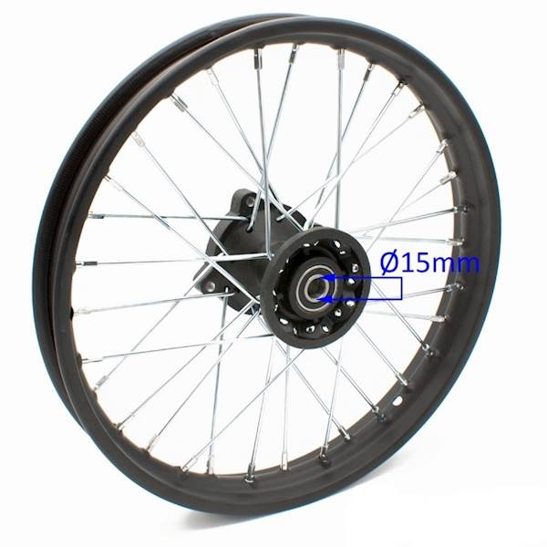 KOŁO FELGA/RAFKA CROSS PRZÓD 125CC 14" 1.60 15 FI