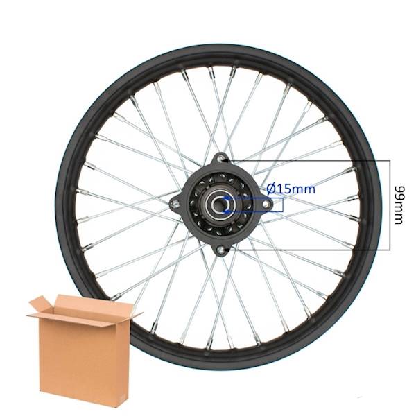 KOŁO FELGA/RAFKA CROSS PRZÓD 125CC 14" 1.60 15 FI
