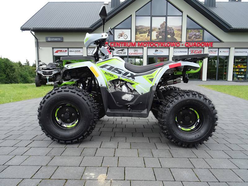 QUAD ASIX HUNTER 125 8 1+1 SZARO-LIMONKOWY • QUAD ASIX HUNTER 125CC 8" 1+1 • Kolor: Szaro/limonkowy