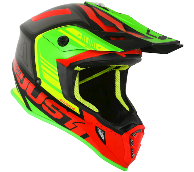 KASK JUST1 J38 BLADE RED-LIME-BLACK XL • KASK JUST1 J38 BLADE RED-LIME-BLACK • Rozmiar: XL