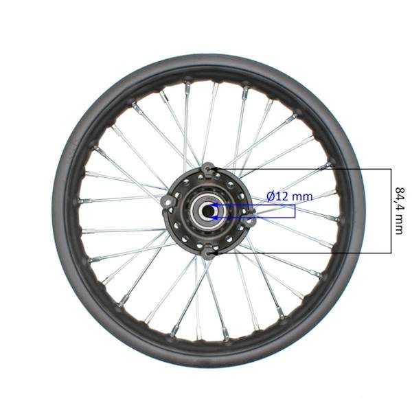 KOŁO FELGA/RAFKA CROSS TYŁ 12'' LIYA 709