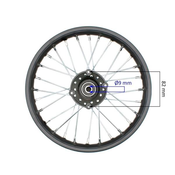 KOŁO FELGA/RAFKA CROSS PRZÓD 12'' LIYA 709