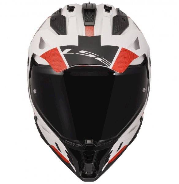 KASK LS2 MX702 PIONEER II HILL WHITE RED L
