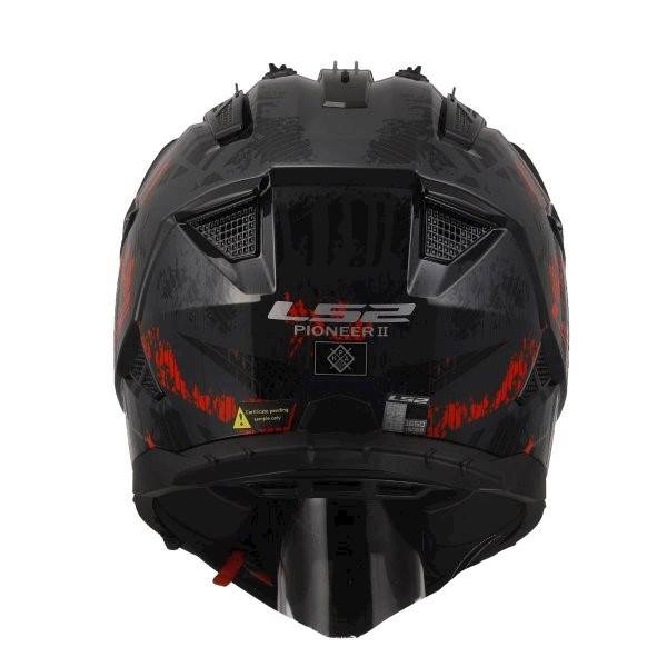 KASK LS2 MX702 PIONEER II CRAZY BLACK RED L