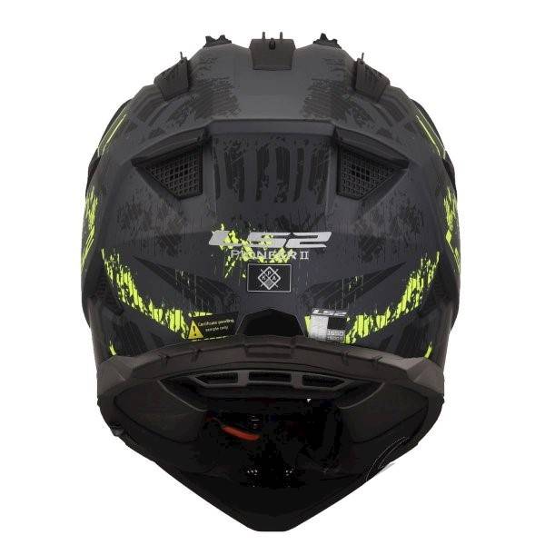 KASK LS2 MX702 PIONEER II CRAZY M.BLACK H-V YEL XL
