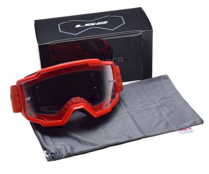 GOGLE LS2 CHARGER CZERWONE CLEAR VISOR