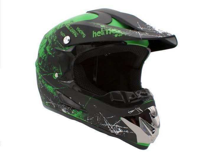 KASK JUNIOR CROSS 125 ZIELONY MAT • Rozmiar: L