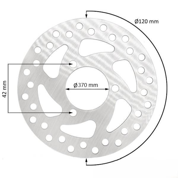 TARCZA HAMULCOWA PRZÓD MNI ATV QUAD 50CC 120MM