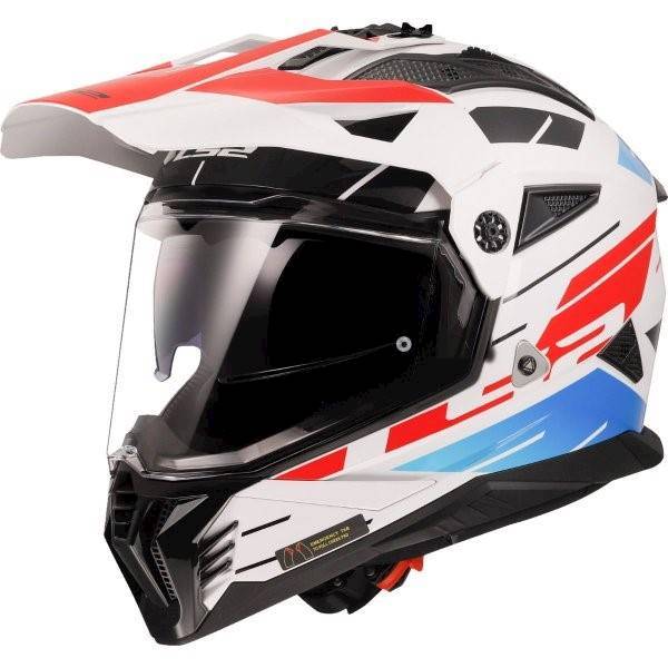 KASK LS2 MX702 PIONEER II NAMIB WHITE BLUE RED • Rozmiar: S