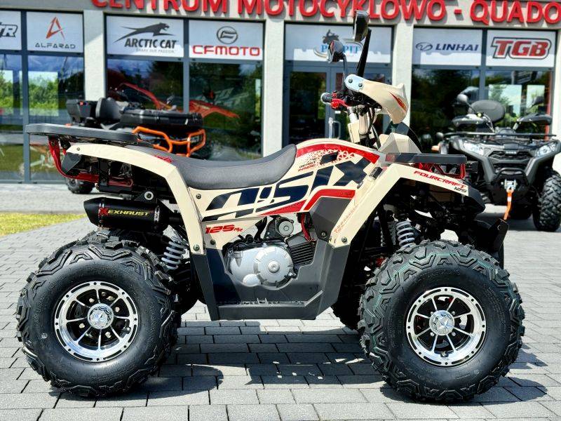 ASIX FOURCRAFT ALU 125CC 1+1 • Kolor: Piaskowo/czerwony • Rodzaj skrzyni: Automat