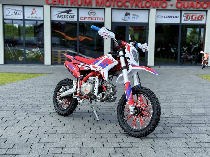 CROSS ASIX XB28 E-START 14/12 110CC • Kolor: Czerwono/niebieski
