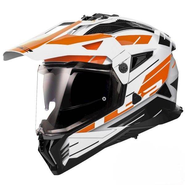 KASK LS2 MX702 PIONEER II NAMIB WHITE ORANGE L 