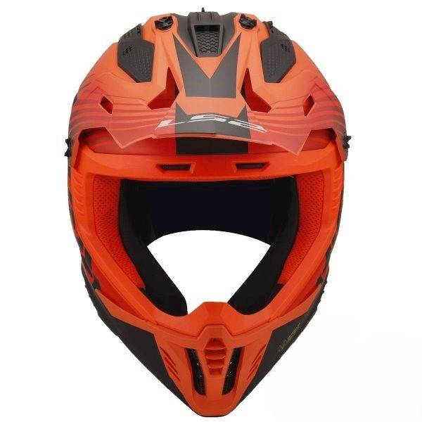 KASK LS2 MX708 FAST II DUCK MATT ORANGE RED XL