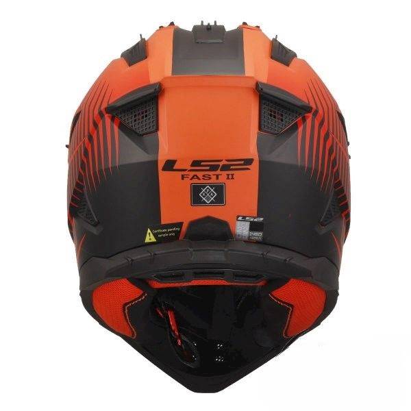 KASK LS2 MX708 FAST II DUCK MATT ORANGE RED XL