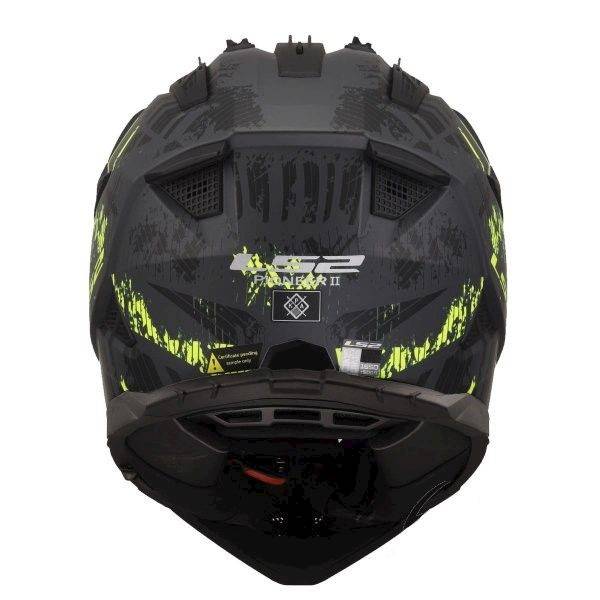 KASK LS2 MX702 PIONEER II CRAZY M.BLACK H-V YEL L