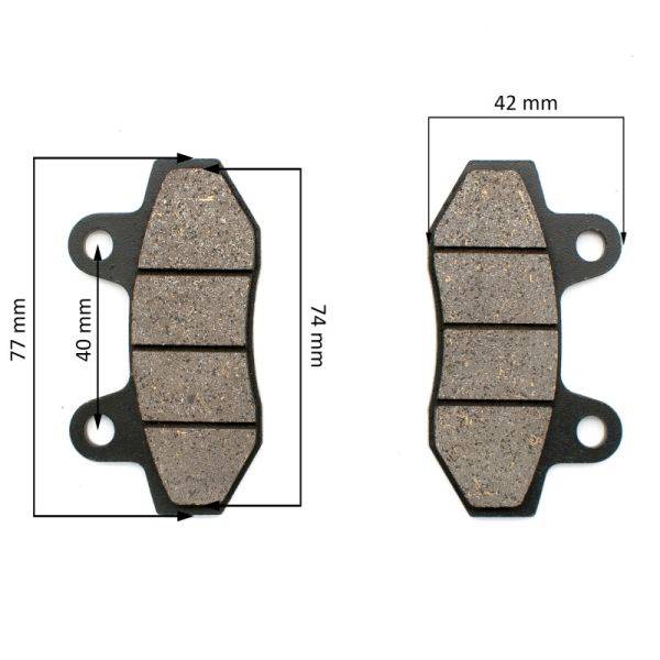 KLOCKI HAMULCOWE CROSS TYŁ 110CC