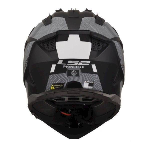 KASK LS2 MX702 PIONEER II HILL MATT BLACK WHITE M