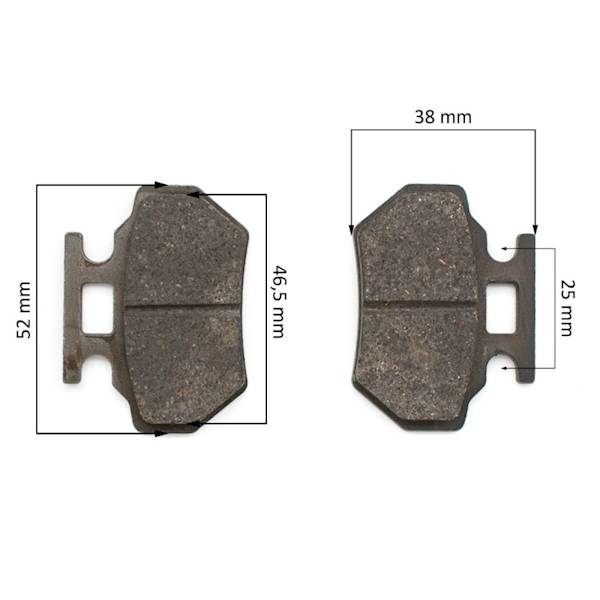 KLOCKI HAMULCOWE ATV TYŁ 125CC